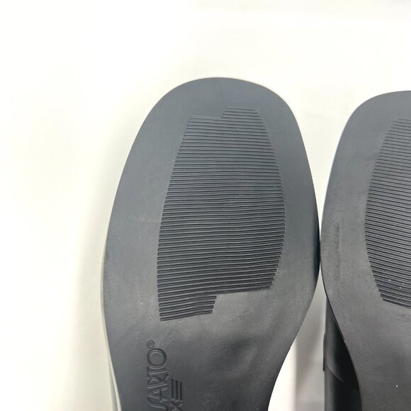 6.5W 6.5 WIDE WIDTH Franco Sarto‎ Womens Bocca Black Leather Loafers Shoes - Picture 9 of 13